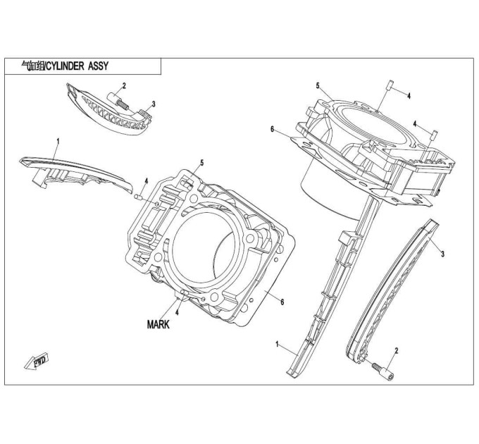Колінвал для квадроциклів та баггі Cfmoto Cforce 450 - 00GQ0-041100-00021