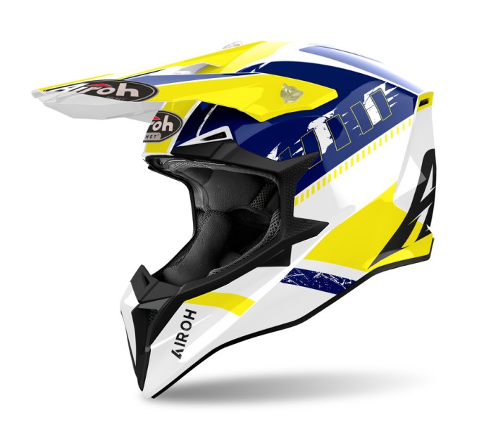Шолом Airoh Wraaap Feel Yellow/Blue Gloss