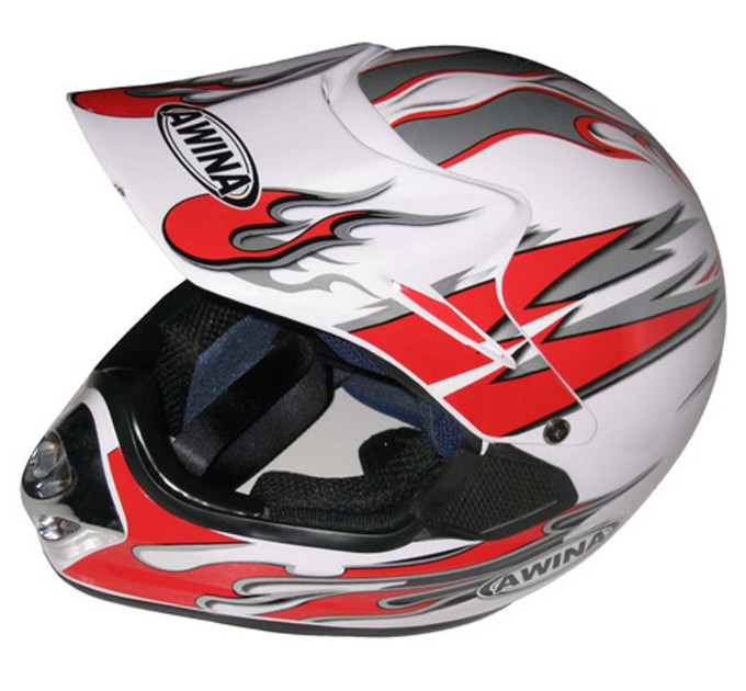 Мотошолом Awina ENDURO TN-8686-30 White Red