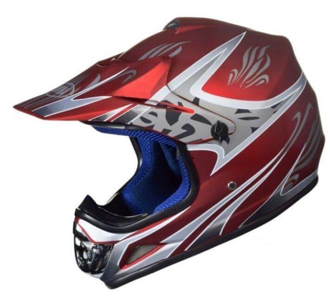 Мотошолом Awina Mini ENDURO TN-8686 Matt Red (47-48 см)