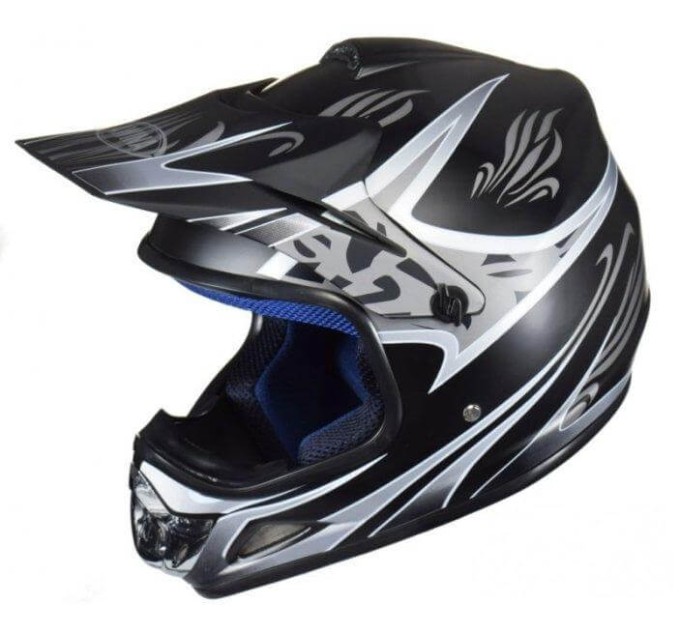 Мотошолом Awina Mini ENDURO TN-8686 Matt Black (47-48 см)