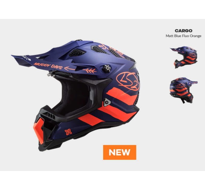 Шолом LS2 MX700 Subverter Evo Cargo Matt Blue Orange