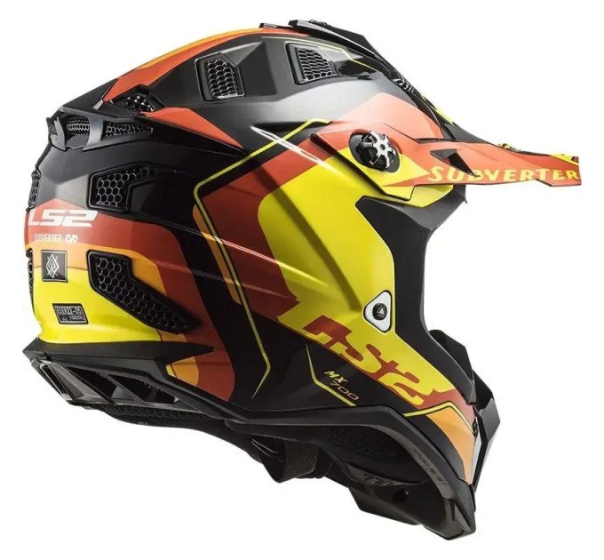Шолом LS2 MX700 Subverter Evo Arched Black Yellow Red