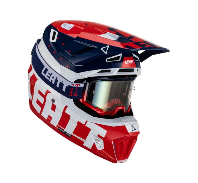 Шолом Leatt Moto 7.5 V23 + окуляри Free Velocity 4.5 IRIZ
