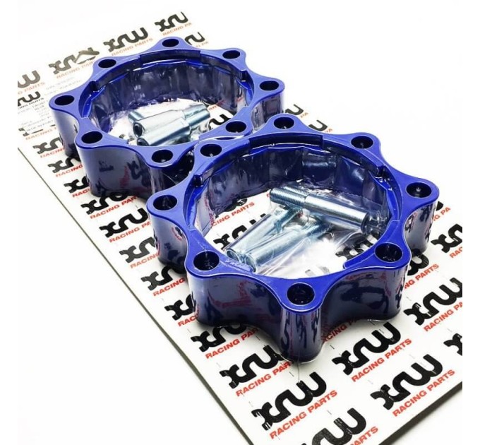 Ступичні проставки XRW поліамідні 45мм для квадроциклів та баггі розболтовка 4/144 4/156 сині