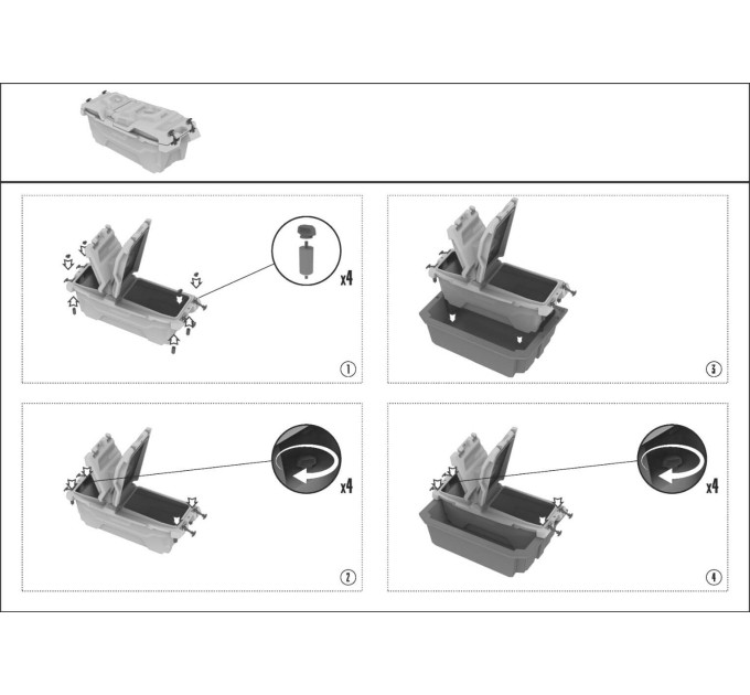 Кофр задній Tesseract для баггі Polaris General 1000