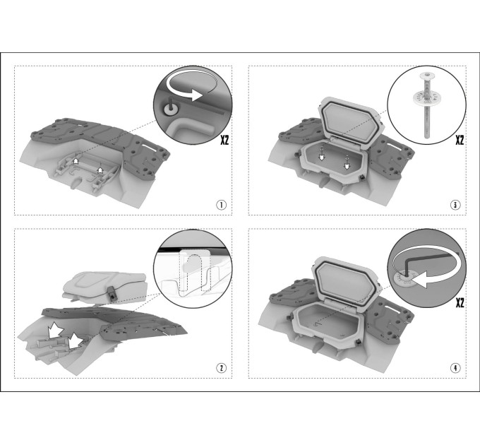 Кофр Tesseract для квадроциклів Cfmoto Cforce 1000 MV (Mud Version) Sport 2024+