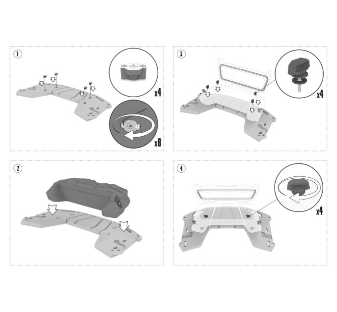 Кофр задній Tesseract для квадроциклів CFmoto CForce 800/1000 MV (MUD Version) 2024+