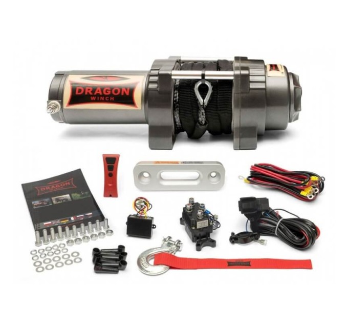 Лебідка для квадроциклів Dragon Winch Highlander DWH 3500 HD синтетичний трос