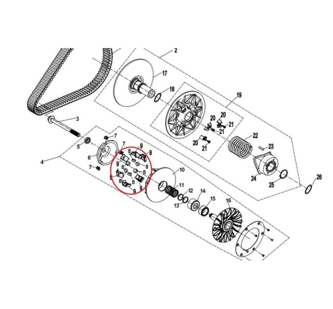 Грузики варіатора для квадроцикла Cfmoto Cforce 450 520 550 850 0GR0-051005 0JYA-051001
