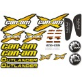 Комплект наклейок для квадроцикла Can-am Outlander - Жовті
