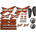 Комплект наклейок для квадроцикла Can-am Outlander - Червоні