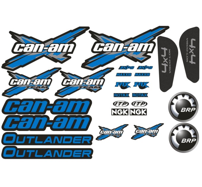 Комплект наклейок для квадроцикла Can-am Outlander - Сині