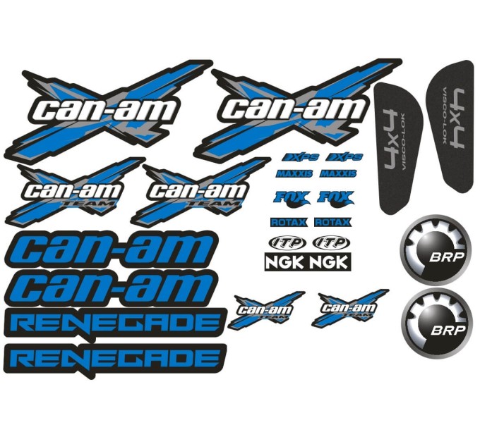 Комплект наклейок для квадроцикла Can-am Renegade - Сині