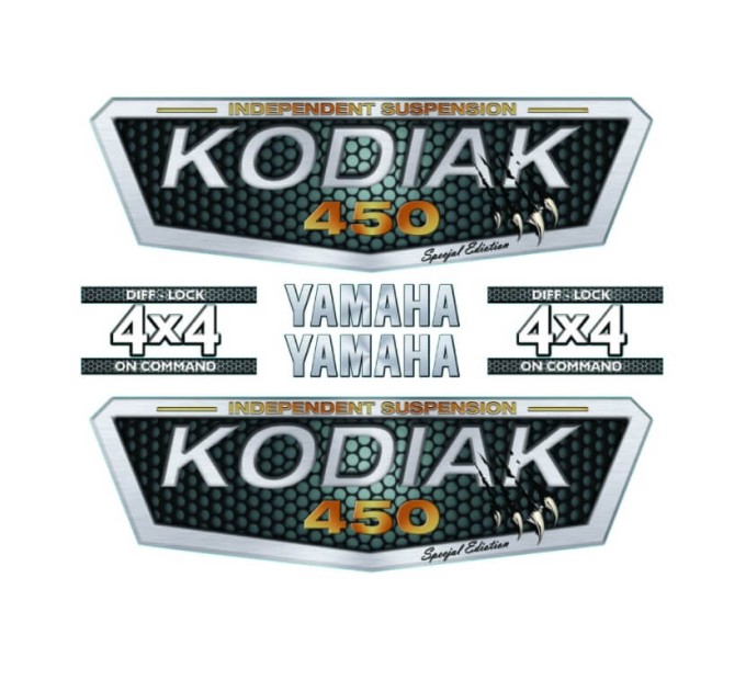 Комплект наклейок для квадроцикла Yamaha Kodiak 450