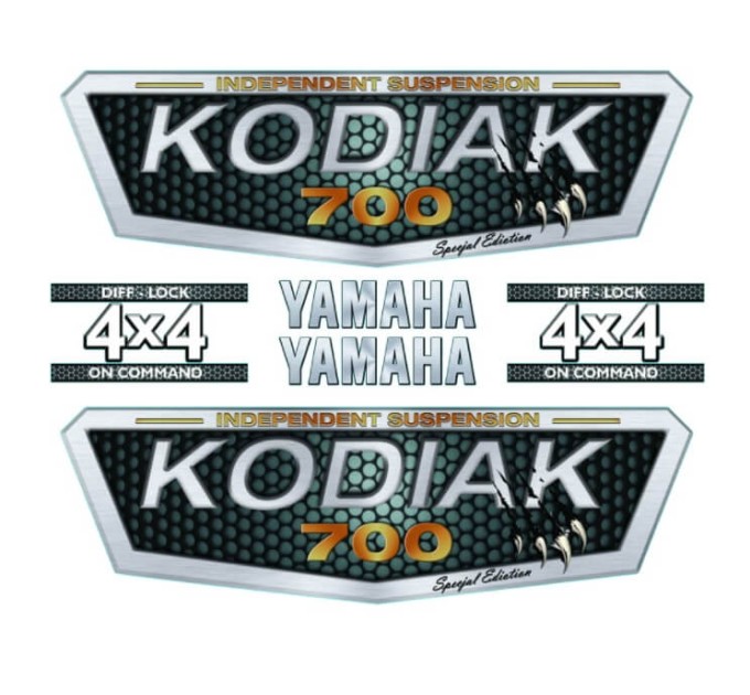 Комплект наклейок для квадроцикла Yamaha Kodiak 700