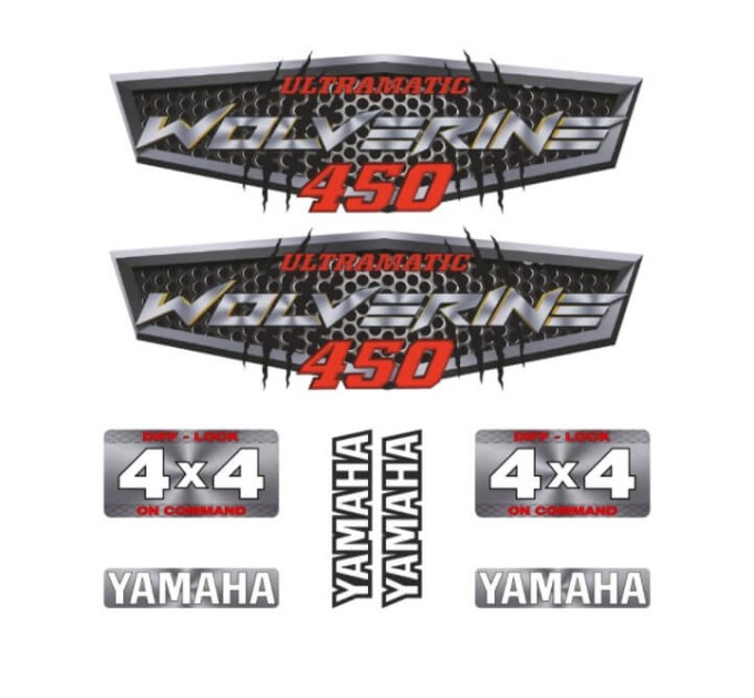 Комплект наклейок для квадроцикла Yamaha Wolverine 450