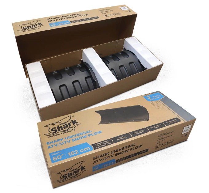 Сніговідвал для квадроцикла та баггі (Швидке кріплення  Quick) Shark 152 см  - Помаранчевий