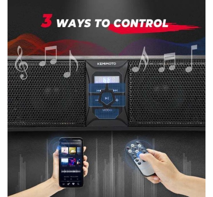 Комплект 26-дюймових Bluetooth-динаміків (колонки) RGB - підсвітка для баггі